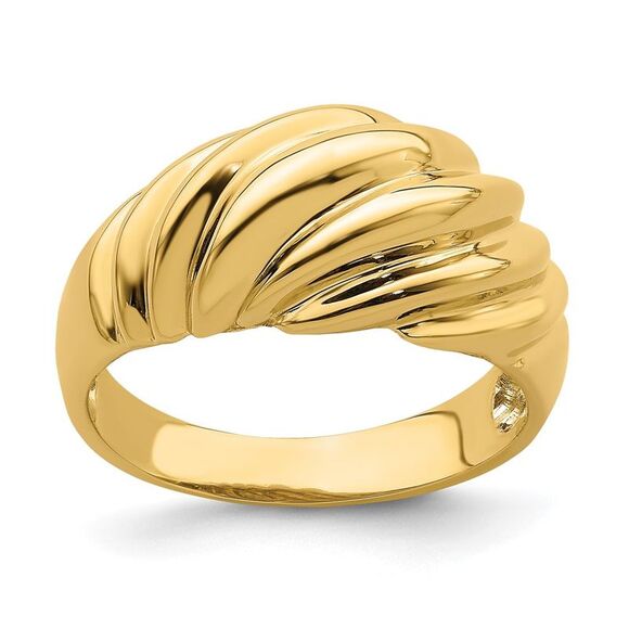 Kazi Luxury 14k Yellow Gold Polished Shrimp Fashion Ring